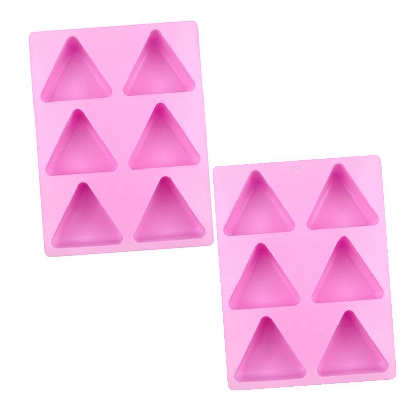Stampo in Silicone a Forma di Foglio con Chip Triangolari per Sapone Geometrico, Gelatina, Cioccolato, Formaggio, Cera per Candele, Stampo per Cubetti di Ghiaccio, Strumenti per Decorare Torte