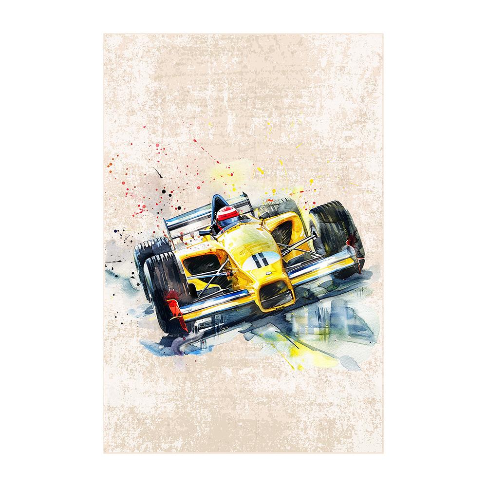 Retro F1 Racing Canvas Painting Poster Vintage Racing Car Wall Art Print for Home Decor