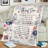 Son Fleece Blanket from Mom, Personalized Son Gift, Long Distance Son Blanket, Birthday Gift, Christmas Gift, My Love Is Forever