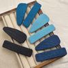 Versatile Denim Blue Teardrop Snap Hair Clip for Frizzy Hair and Bangs - Retro Hair Accessory for Women