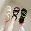 Sandals female 2025 summer new fairy wind round head cross belt casual muffin platform fashion beach roman shoes
