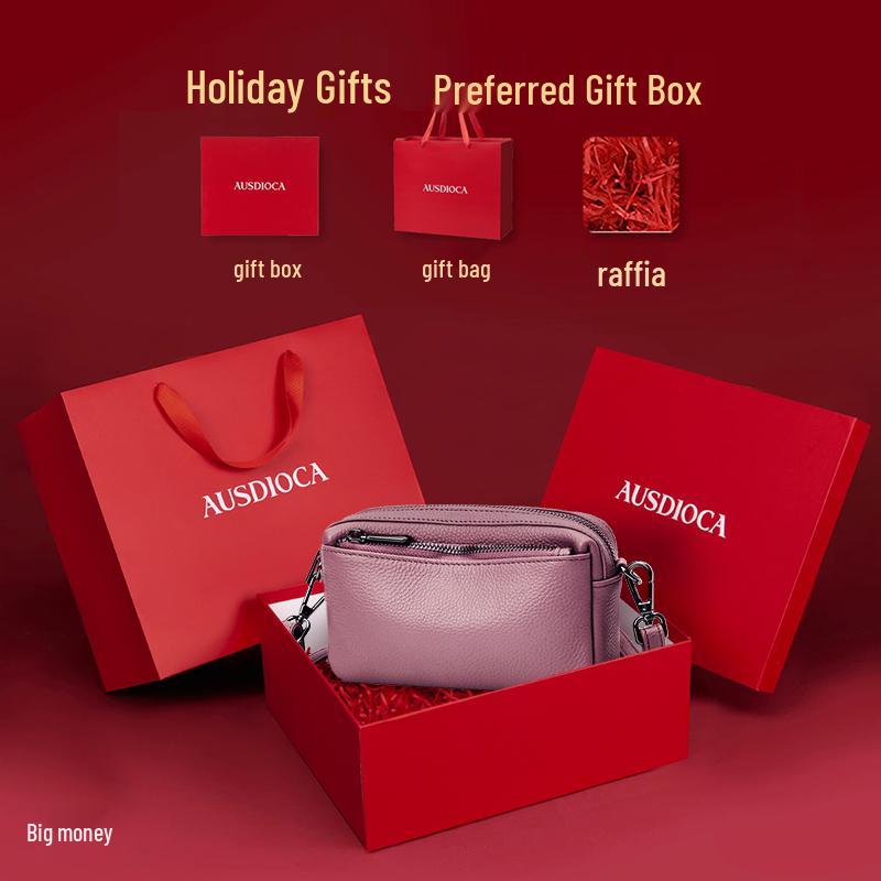 2025 Summer Women's Cowhide Crossbody Phone Bag - Soft Leather, Large Capacity Clutch & Shoulder Bag