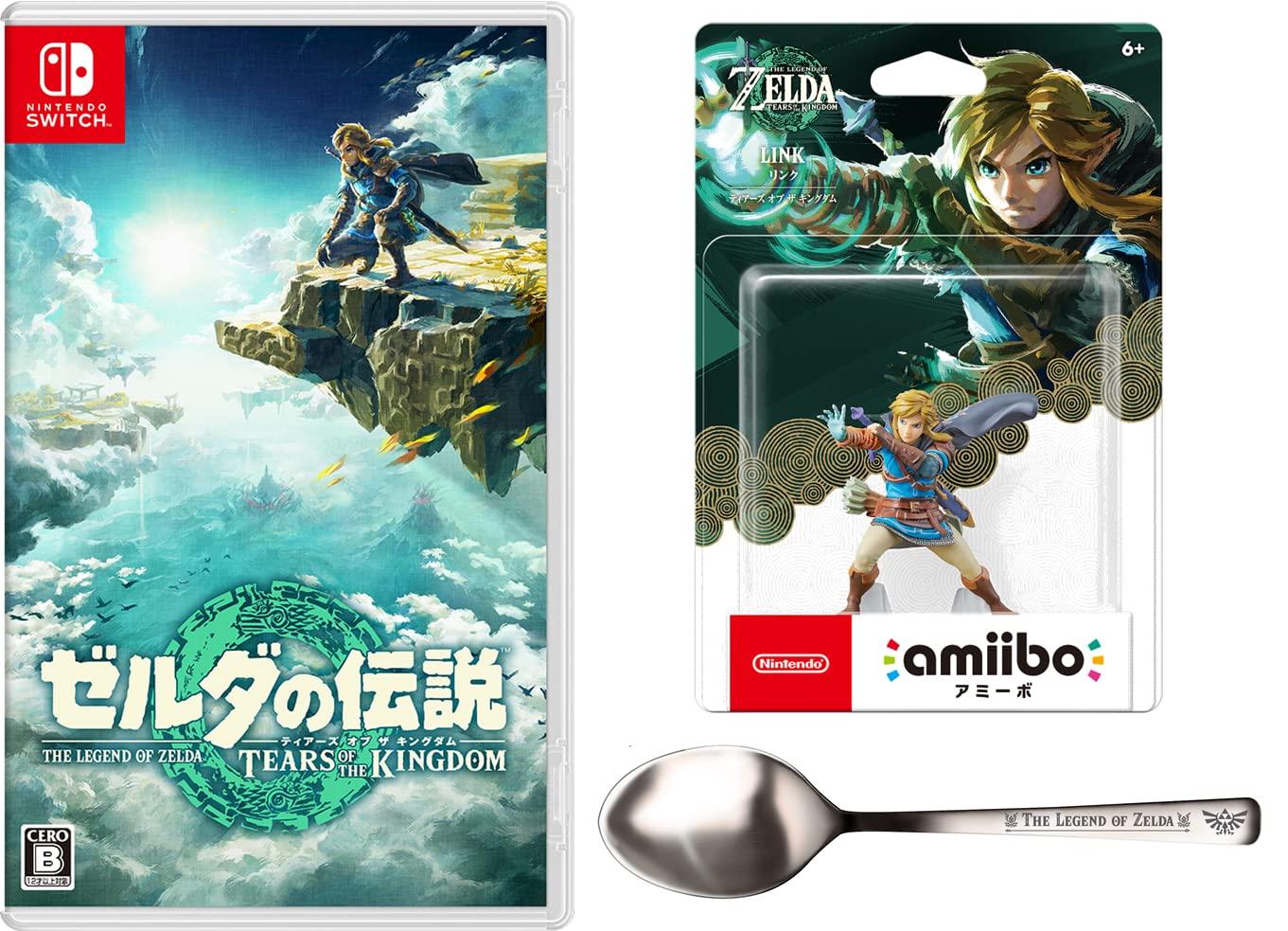 в оригинальной упаковке The Legend of Tears of the Kingdom Switch amiibo Линк из The Legend of Zelda Столовая ложка из нержавеющей стали в комплекте [Отправляется в коробке]