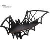 Wall Mounted Organizer Halloween Bat Corner Shelf, Decorative Wooden Mount Display Spooky Room Accessories Spiderweb Design Gothic Floating