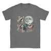 Raccoon 3 Racoons Howling At Moon T-Shirts Men Funny Weird Cursed Novelty 100% Cotton Tee Shirt Crewneck Short Sleeve T Shirts