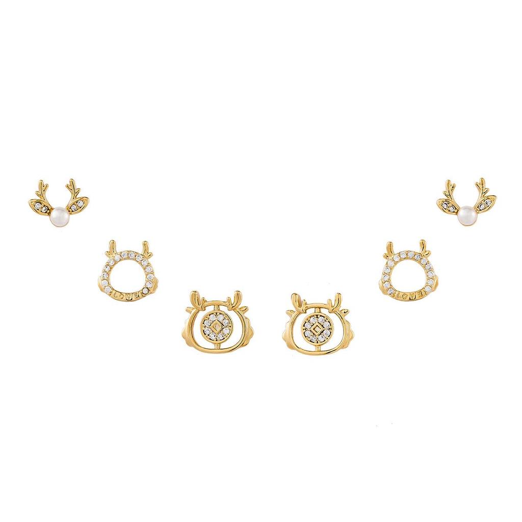 Retro Chinese Dragon Stud Earrings: Micro-Paved Full Diamond, Trendy Women's Set, Versatile & Fashionable