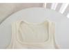 Women's 2025 Winter Korean-Style Slimming Warm Vest with Chest Pads - White, Non-See-Through