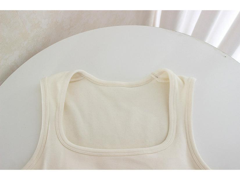 Women's 2025 Winter Korean-Style Slimming Warm Vest with Chest Pads - White, Non-See-Through