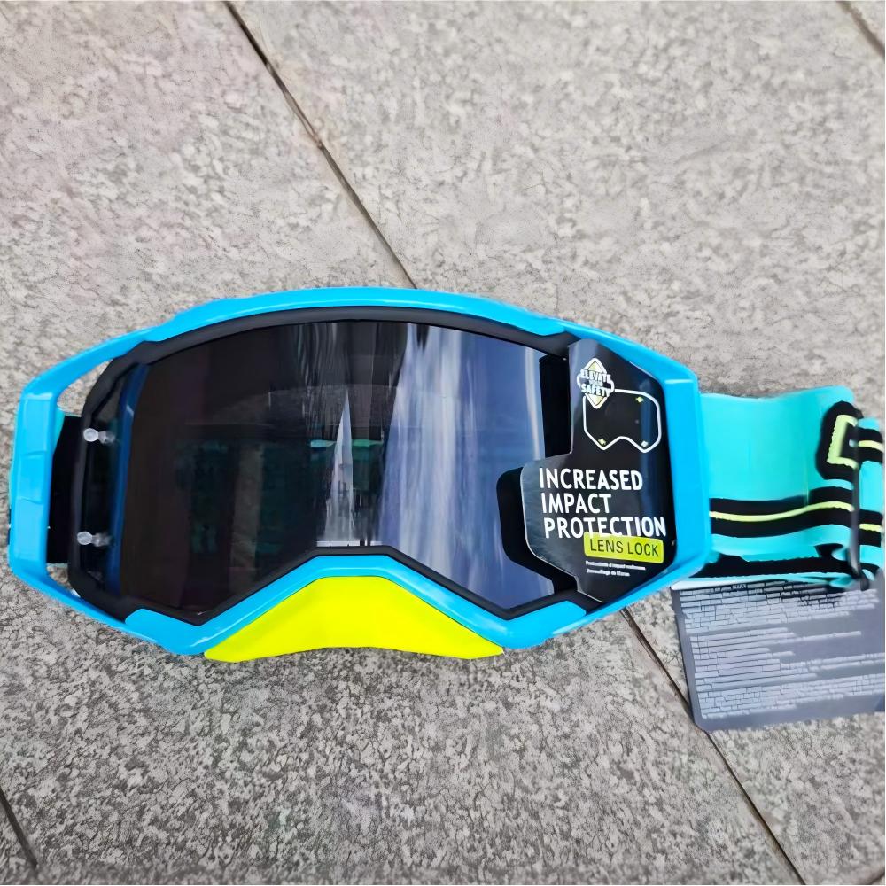 High-grade Banded Motocross Motorcycle Cross Goggles Windproof Dustproof Visor Replaceable Lenses Helmet Eyewear Riding Glasses