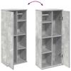 Bathroom Cabinet with Toilet Paper Holder Concrete Grey 39 X 22 X 90 Cm