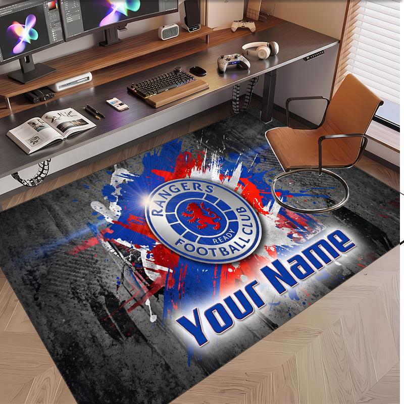 Personalized Crystal Velvet Carpet Rangers FC Pattern Non Slip Floor Rug
