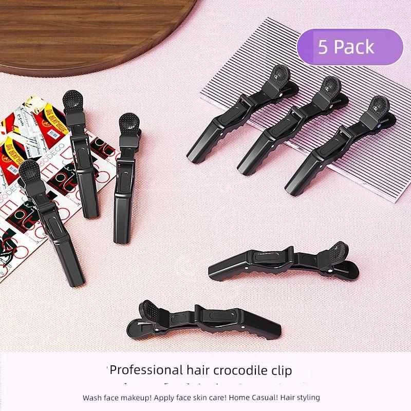 Professional Hair Salon Big Clip Hair Salon Large Crocodile Clip Barber Shop Tools Hot Dyeing Layered Partition 5 Pack