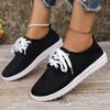 Fashion Shoes for Women Plus Size 36-43 Autumn Women Lace Up Loafers Zapatos De Mujer Non-slip Casual Breathable White Black Flats Shoes