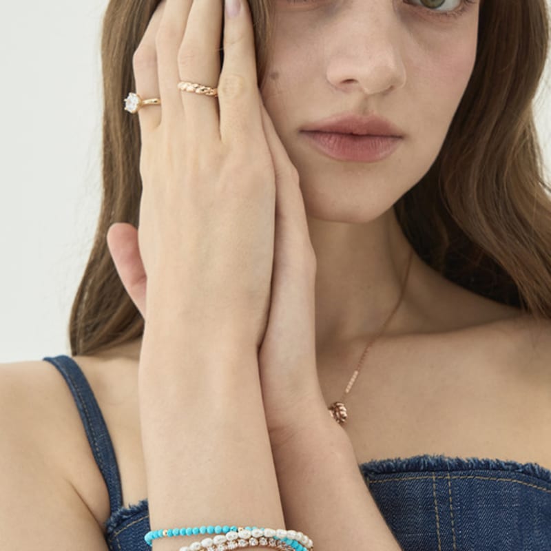 Own 14K Turquoise Gold Ball Bracelet