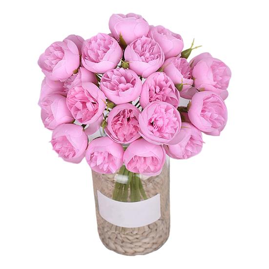 Simulated Peony Flowers Bouquet Real Touch No Withering 27 Heads Artificial Flowers DIY Arrangements
