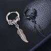 Popular Gift Women Zinc Zinc Alloy Cross Stud Earrings Feather Hoop Earrings Stainless Steel Fashion Jewelry