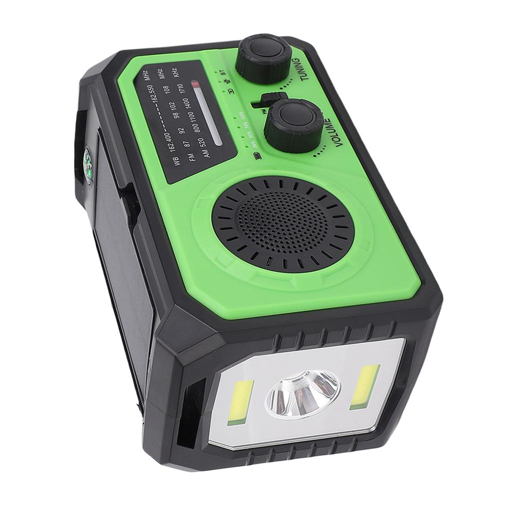 Solar Hand Crank Radio AM FM WB Portable 16000mAh Battery Operated Radio with SOS Flashlight Power B