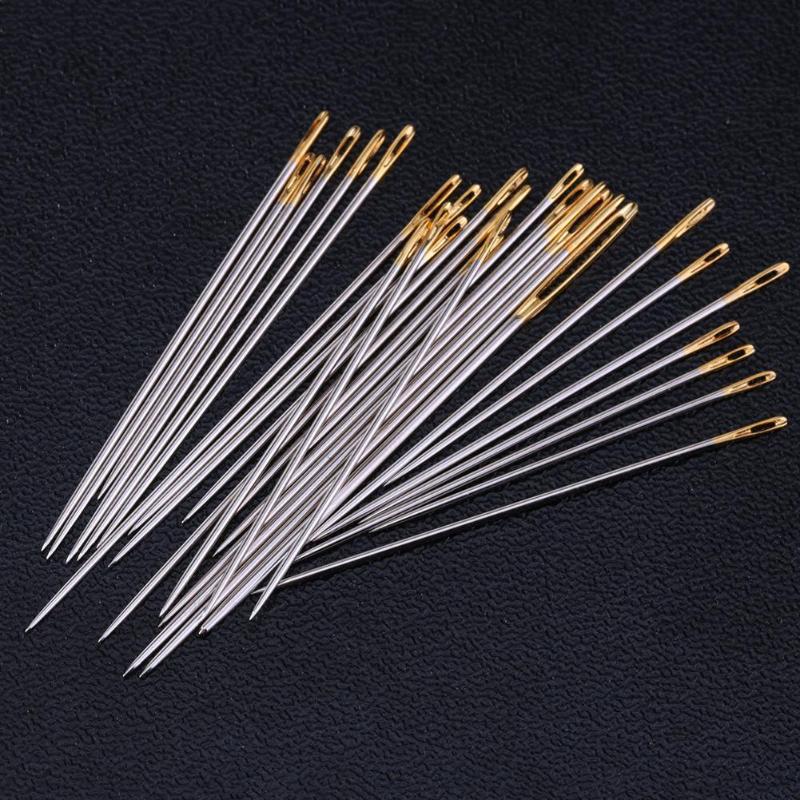 16Pcs/set Hand Sewing Needles Gold Eye Needle Embroidery Tapestry Home Wool DIY Sewing Accessories