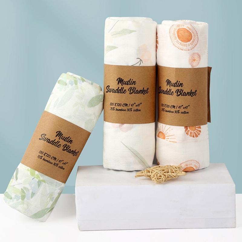 Bamboo Cotton Swaddles Blankets Cartoon Print Baby Blanket Large Size Newborn Blanket Wrap Your Baby in Comforts Style