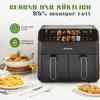9L Air Fryer with Double Chamber, Fryer with LED Display, Adjustable Time and Temperature 80-200℃
