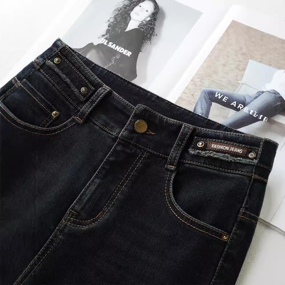 Women's High-Waisted Micro-Flare Jeans - Spring Casual Slimming Pants with Versatile Style