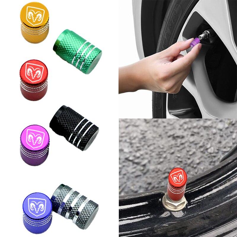 Buy 4pcs Car Wheel Tire Air Valve Core Caps for Dodges Challenger RAM