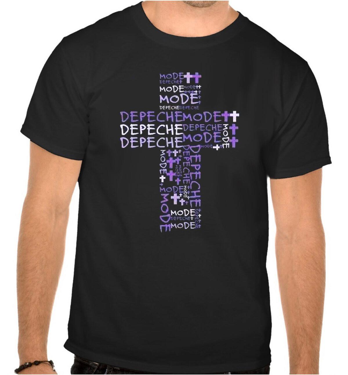 Depeche Mode DM Logo Rock Music Logo Black T-shirt 1076 XL