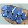 225Cts. Natural Owyhee Blue Opal Pear Cabochon Loose Gemstone 09 Pcs Lot C-3471