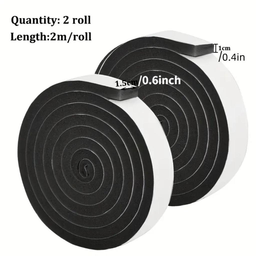 2/4MFoam Self-adhesive Door Window Sealing Strip Wearable Sliding Dustproof Sponge Strip Soundproof Home Insulation sealing tape