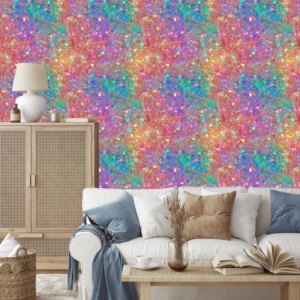 Iridescent Glitter Wallpaper Red, Violet and Purple 50x1000