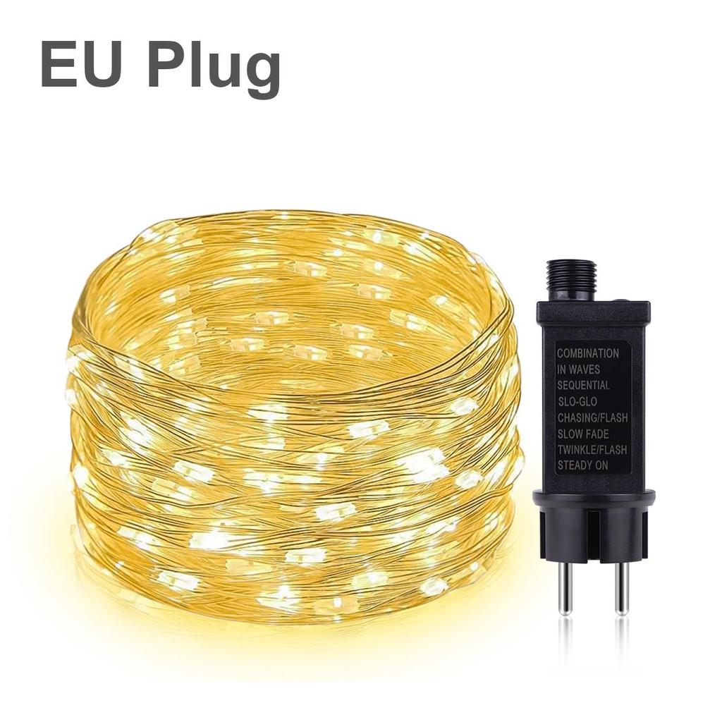 LED Fairy Light 10M 20M With EU Plug LED Copper Wire String Lights for Christmas Wedding Party Holiday Decor