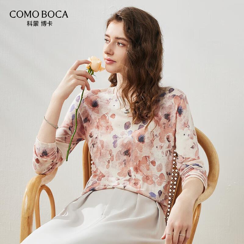 Komomoboka Women s Spring/Summer Round Neck Thin Knit Top L