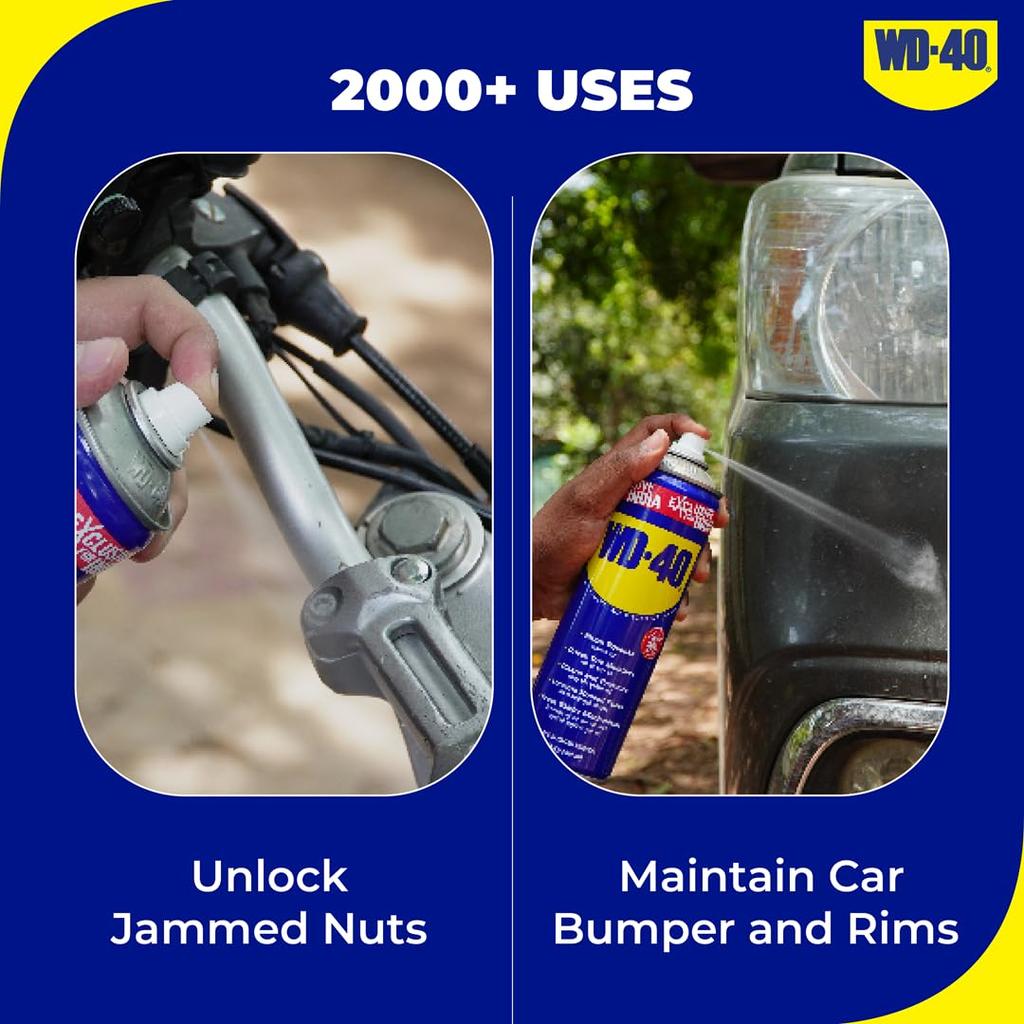 WD-40 Multipurpose Spray Lubricant Rust Remover 63.8g Pack Of 1 For Home Repair Locks Tools Car Bike Cleaning Use