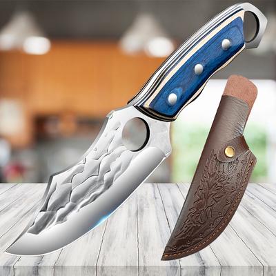 Grillmesser zum Schneiden von Obst, Fisch, Fleisch, Metzger, Ausbeinmesser, Allzweckmesser aus hochwertigem Edelstahl, Küchenmesser