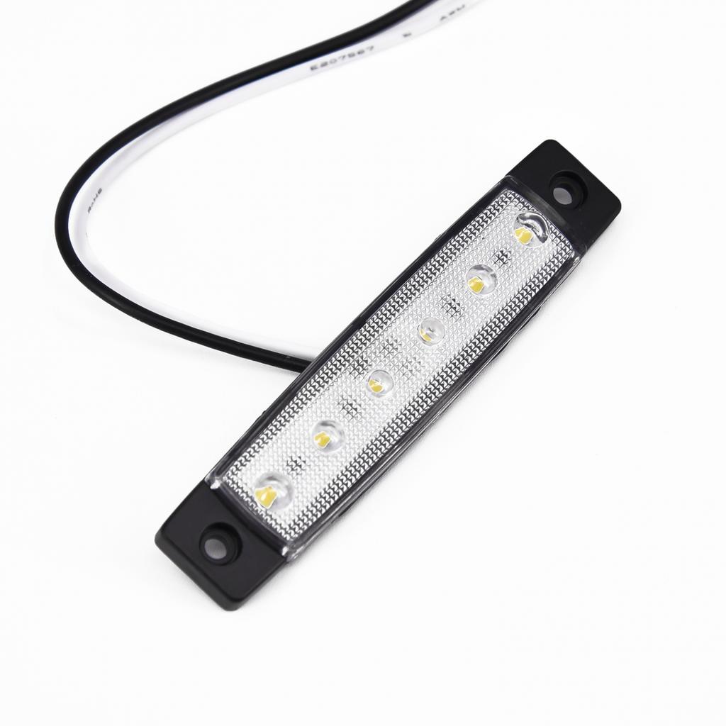 LED Side Marker Light 12V White Indicator Lamp For Buses/Trucks/Trailers/Lorries