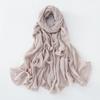 47 Colors Winter Hijab Fluffy Cotton Polyester Scarf Soft Pashmina Warm Neck Wrap Women Plain Fashion Cosy Shawl Shemagh