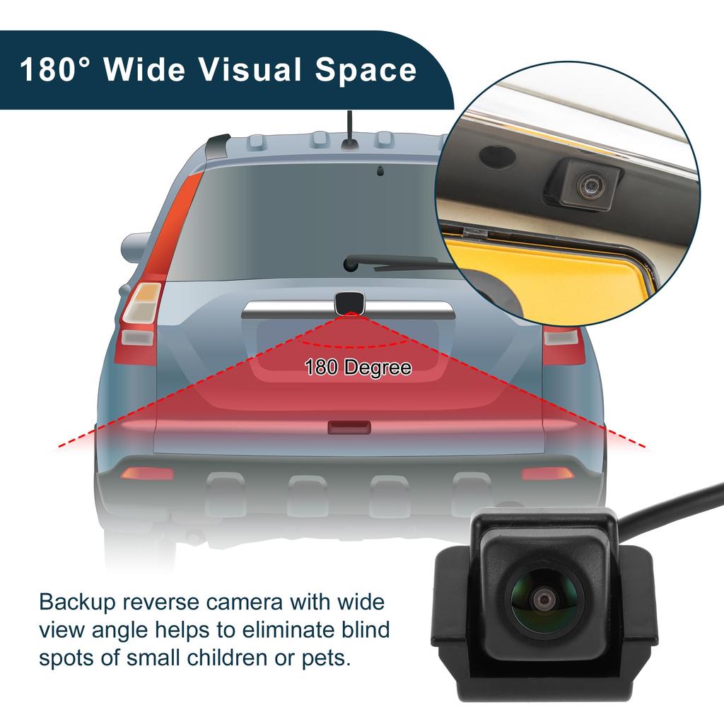 TUCKBOLD Cámara de Visión Trasera para Honda CRV 2017-2020 Ángulo de 120-180 Grados No.39530TLAA01 Cámara de Asistencia de Aparcamiento en la Matrícula Cámara de Marcha Atrás