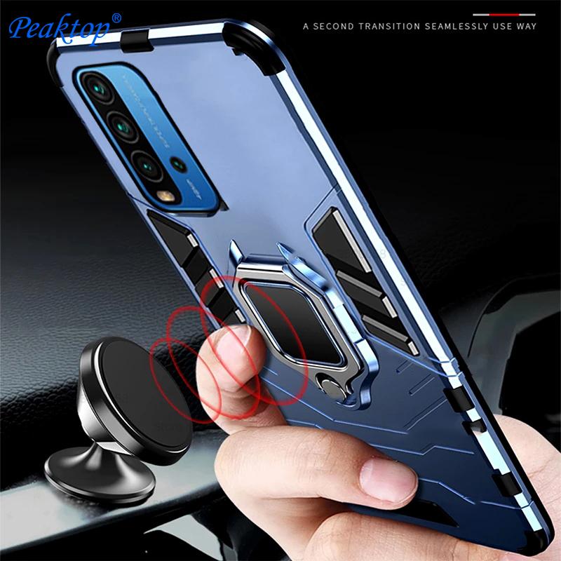 Armor Shockproof Coque for Xiaomi Redmi 9T Case for Redmy 9T 9 T T9 Redmi9T Funda Hard PC Car Magnetic Holder Protect Ring Cover