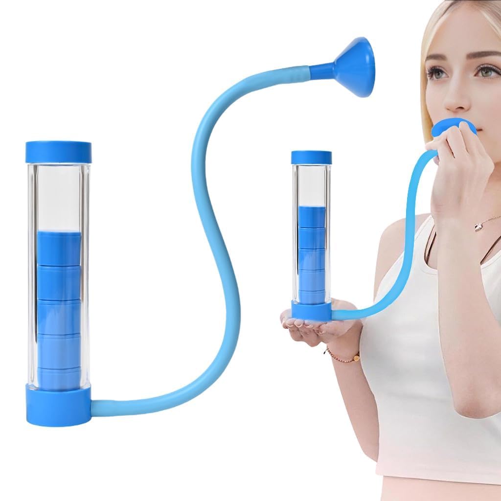 UNMAT Lung Exerciser & Breathing Trainer - Adjustable Resistance Respiratory Muscle Trainer for Athletes, Singers, and Respiratory Health - Portabl