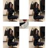 2025 Autumn/Winter Women's Chic Black Dress Set