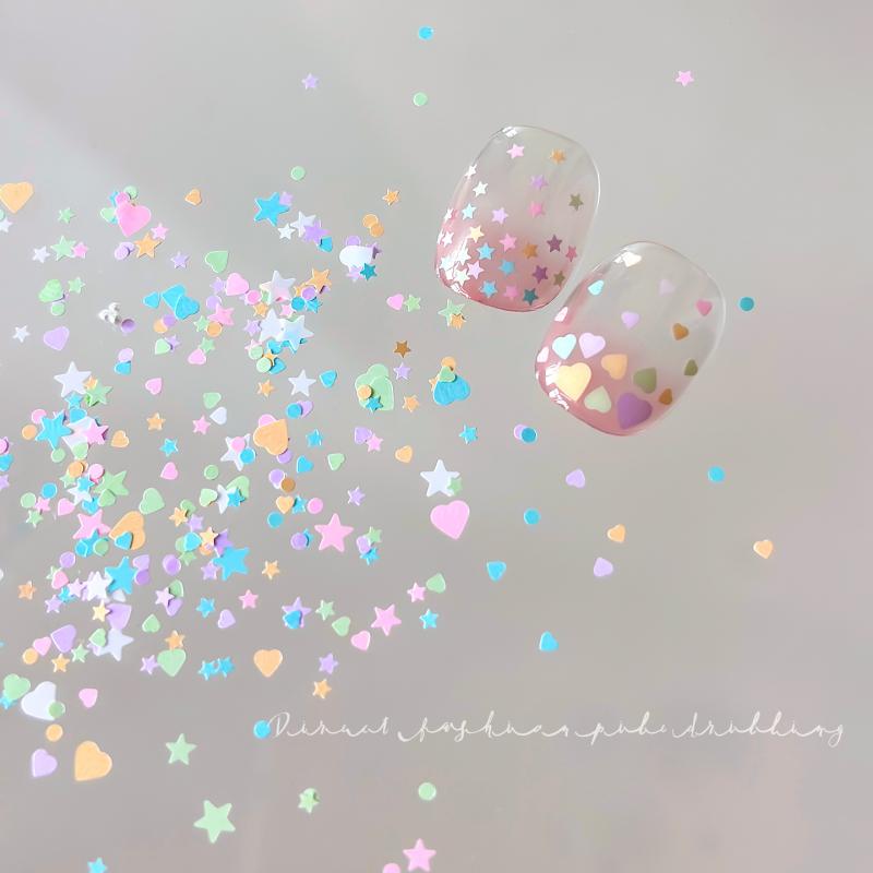6 Grids Mixed White Pearl Nail Charms 3D Round Pearl Beads Color Sequin Nail Art Rhinestones Manicure Accessories Diy Parts