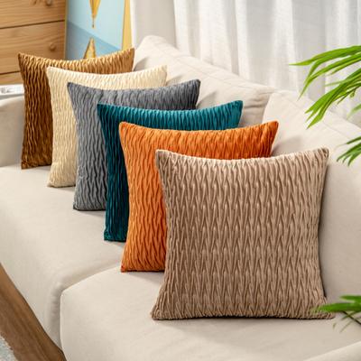 Solid Color Velvet Pillowcase Core-free Dutch Velvet Sofa Cushion Head-to-bed Pillow Office Waist Cushion