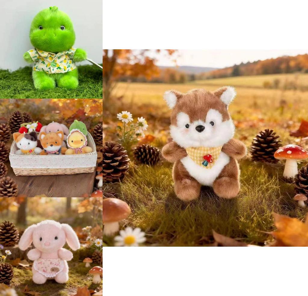 Série Jardim Coelho Raposa Esquilo Brinquedo de Pelúcia Com Algodão PP Para Decoração de Sala de Brinquedos Infantil