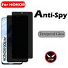 2PC Privacy Protection Glass For Honor 70 90 LIte Anti Spy Screen Protector For Honor 9X Glass