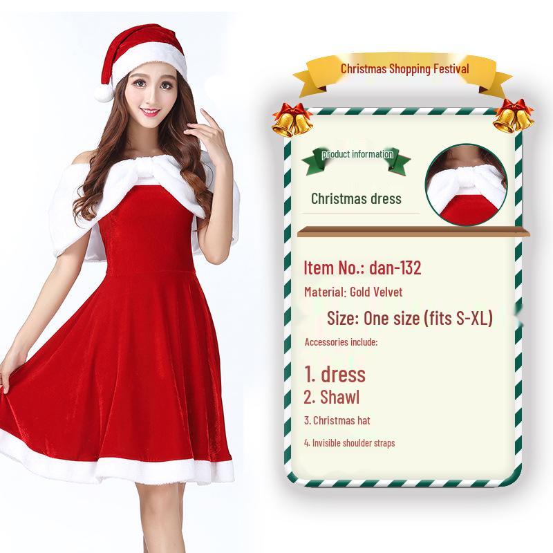 2023 Weihnachtsmann Weihnachtskostüm und Cosplay-Outfit-Set