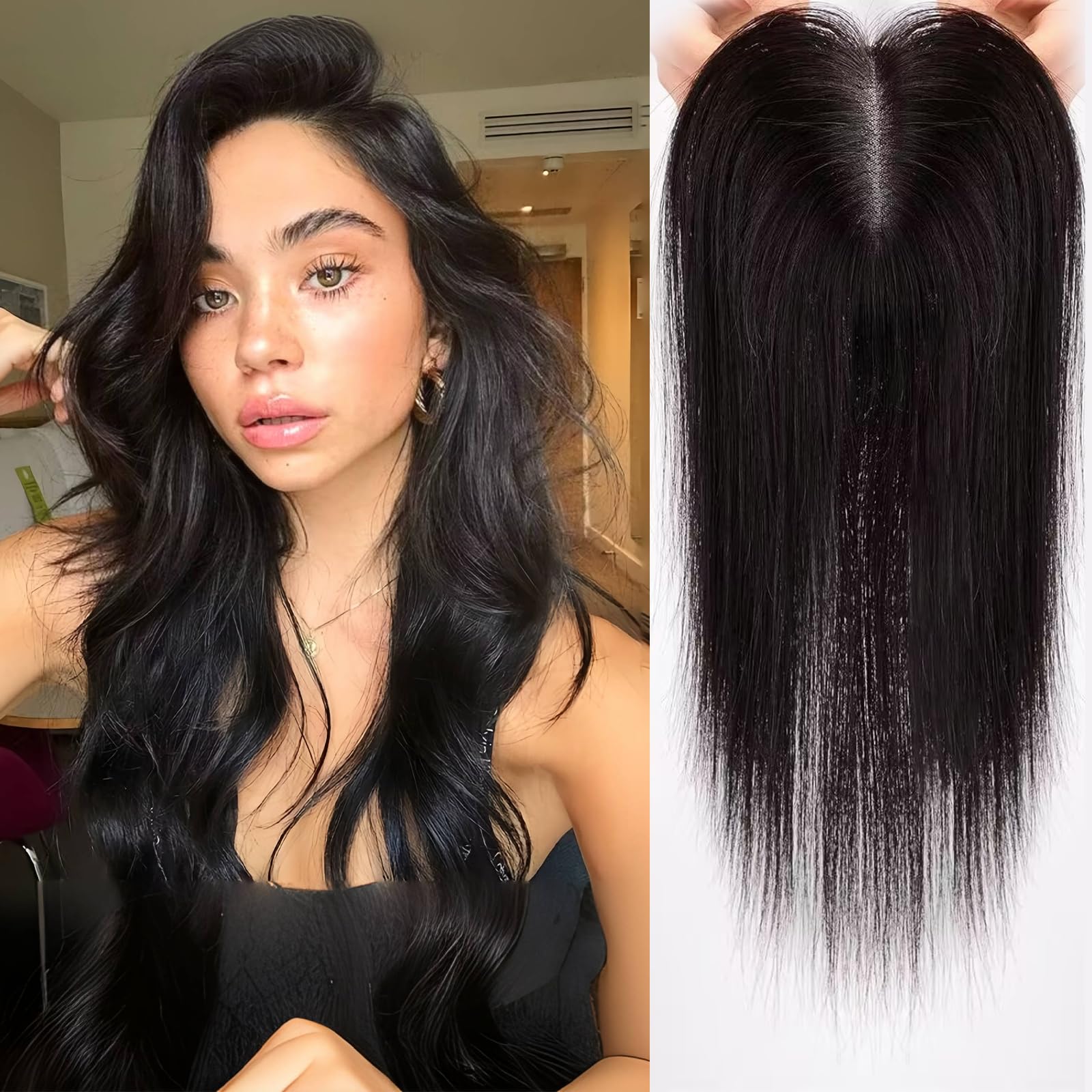 

HAIRCUBE светло-коричневые омбре человеческие волосы накладные пряди 3 клипсы для женщин выпадение волос швейцарское кружево вручную завязанные невидимые накладки для волос средняя часть