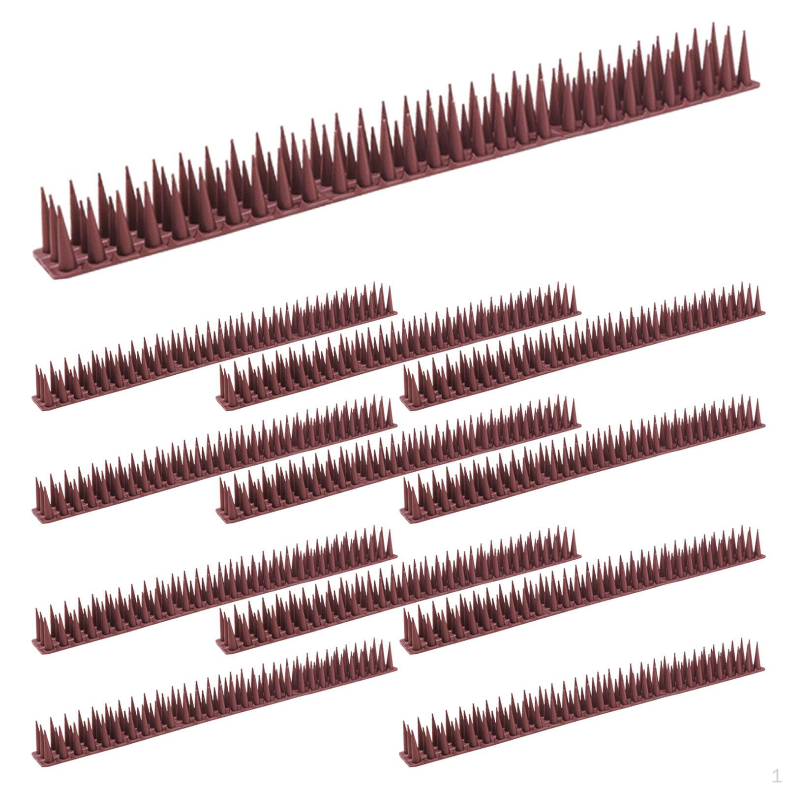 12 Pieces Bird Deterrent Spikes Railing and Roof Anti Climb Birdproof
