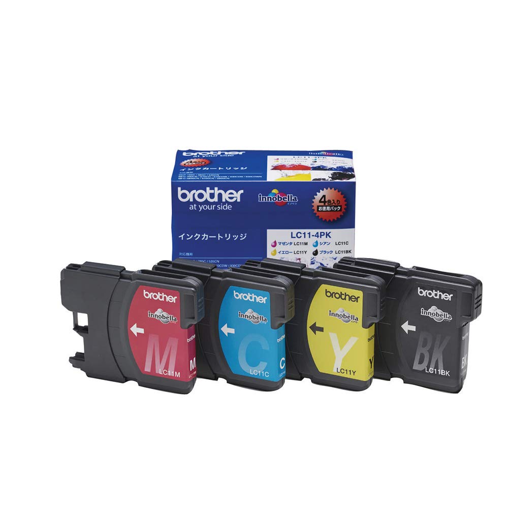

Brother Industries [Brother Genuine] Ink Cartridge 4-Color Pack LC11-4PK Compatible Models: MFC-6890CN, MFC-6490CN, MFC-5890CN, etc.