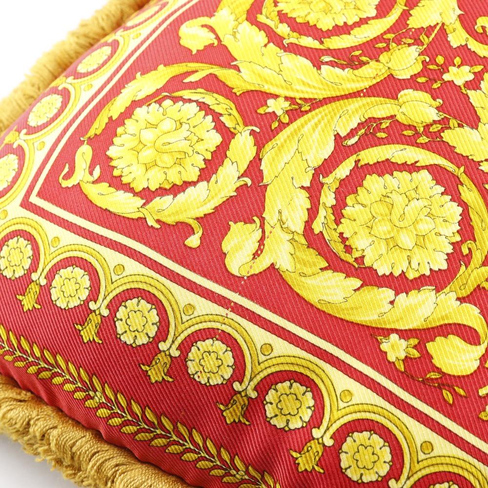 Versace Kissen-Innentasche andere barocke Muster gelb/schwarz / rote Seide _ Gebraucht