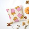 Fun Adorable Cute Hamburger Fries Pizza Cushion Cover Washable Linen Pillowcase Soft  for Daily Sofa Bed Home Room Decor